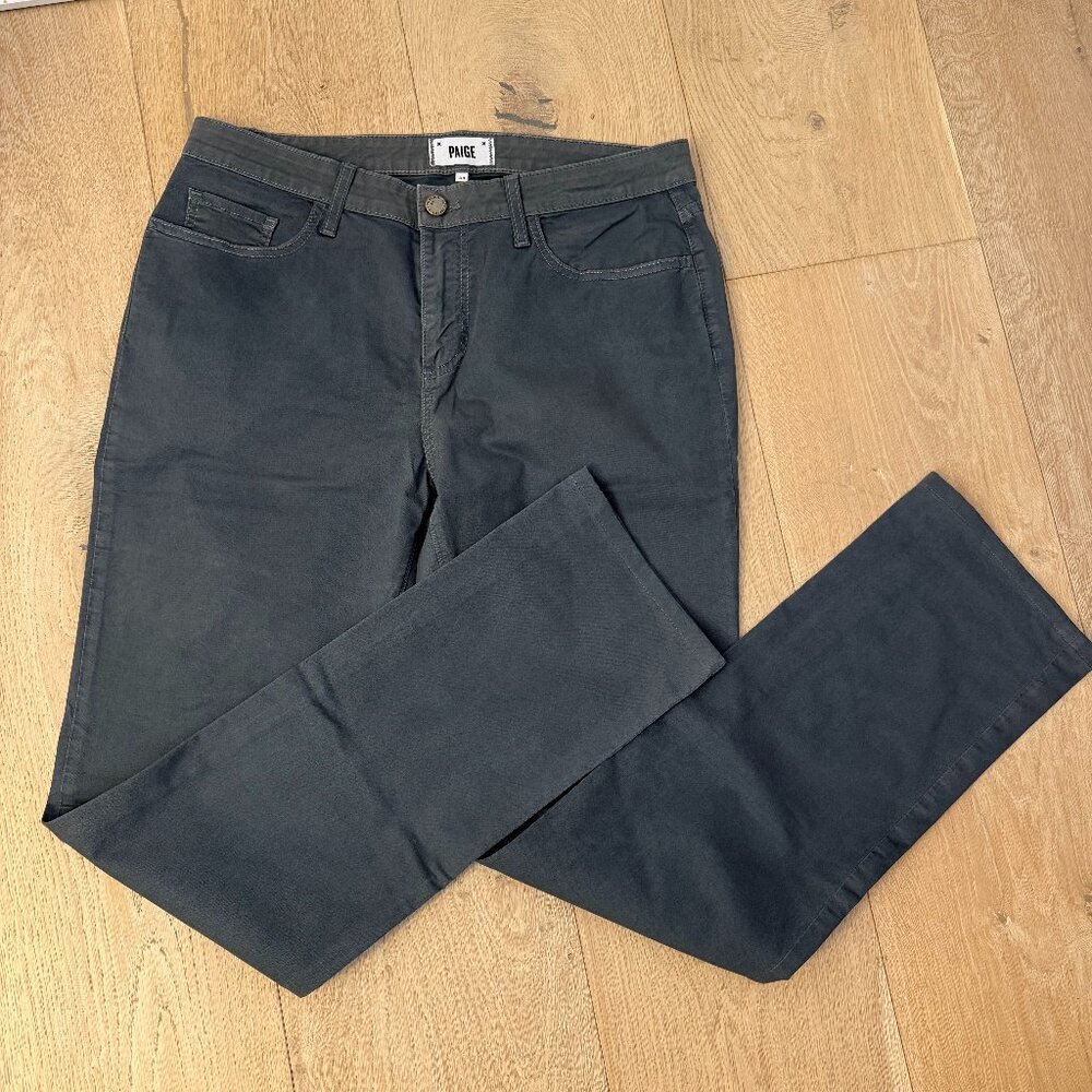 Paige Jeans Mens 34x34 Gray Normandie Slim Fit Straight Leg Stretch Denim Pants